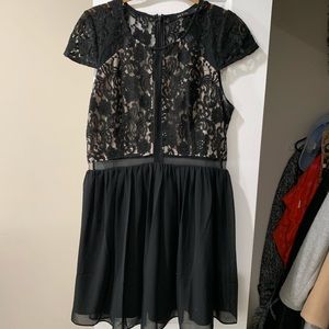 Mini Black and Lace Party Dress